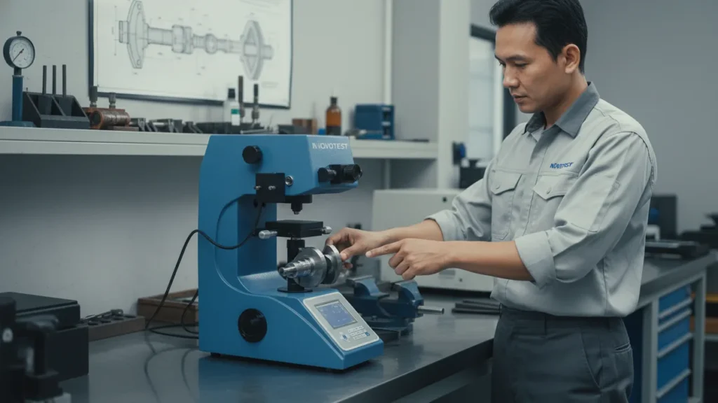 Alat Penguji Kekerasan Mikro-Vickers NOVOTEST TS-MCV - alat uji kekerasan mikro Vickers untuk mengukur NHD pada crankshaft