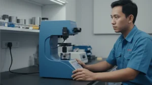 Alat Penguji Kekerasan Mikro-Vickers NOVOTEST TS-MCV - mesin uji kekerasan mikro dengan layar digital dan lensa optik presisi