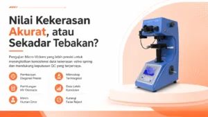 Alat Penguji Kekerasan Mikro-Vickers NOVOTEST TS-MCV - tampak depan alat ukur kekerasan mikro dengan layar digital dan tempat sampel.