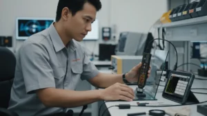 Alat Pengukur Ketebalan NOVOTEST UT-3K-EMA - perangkat genggam untuk deteksi celah non-uniform LCD hingga 0.5 µm.