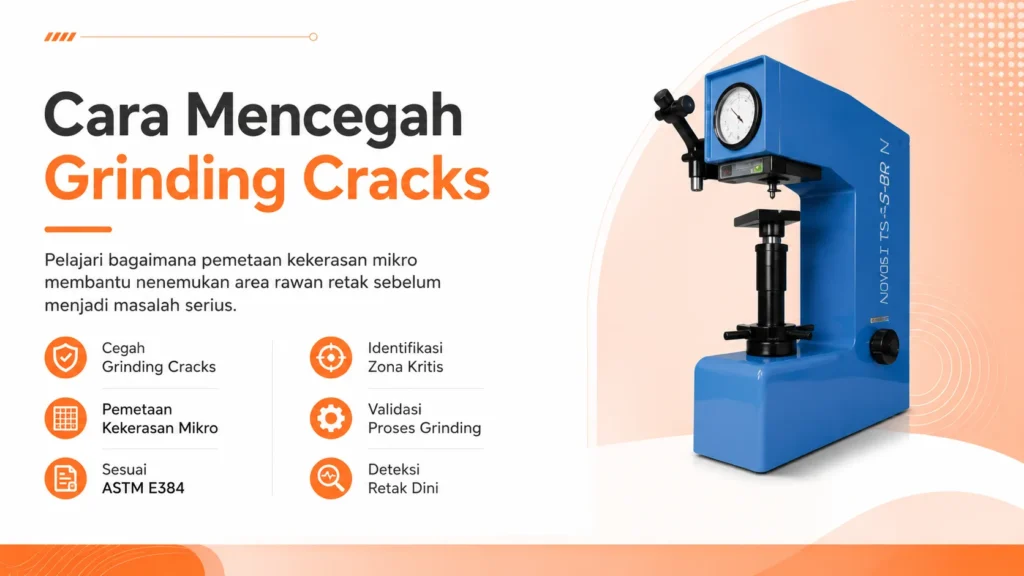Alat Ukur Kekerasan NOVOTEST TS-BRV - perangkat uji kekerasan mikro Vickers dengan probe dan layar digital.