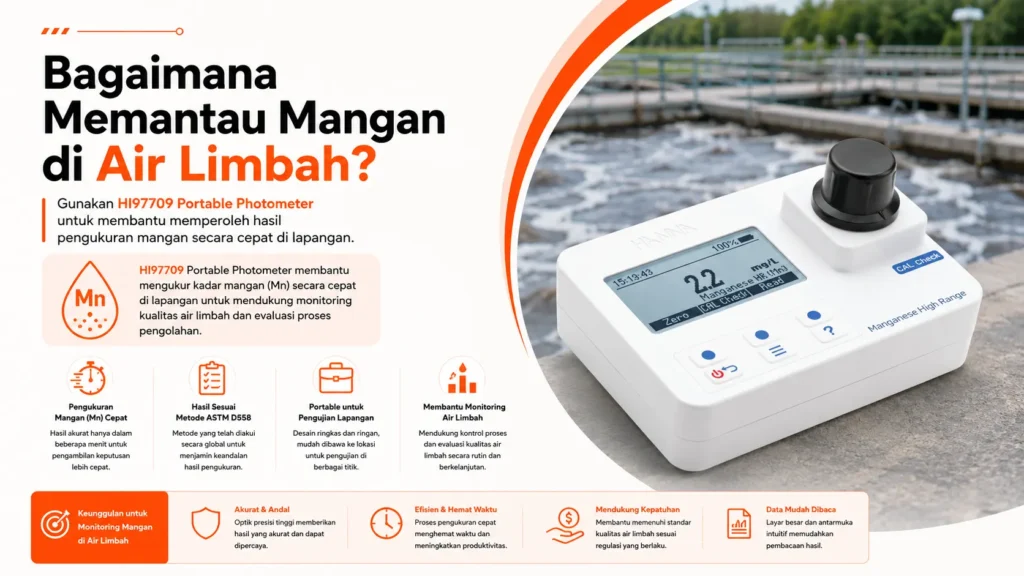 pemantauan kadar mangan (mn) di air limbah menggunakan hanna HI97709