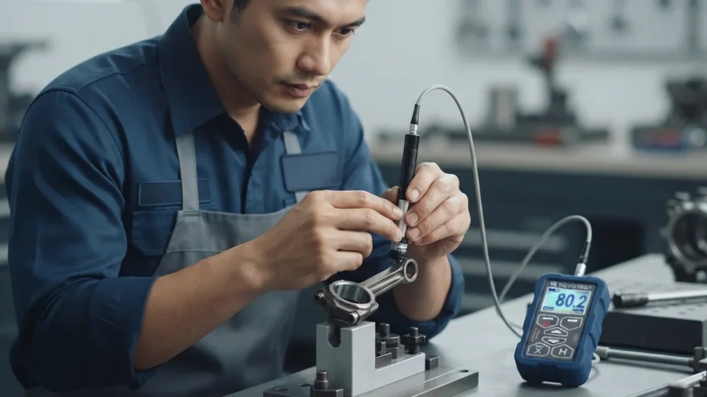 carfa Memastikan Kekerasan Small End Connecting Rod Panduan Leeb NOVOTEST T-D2 BT