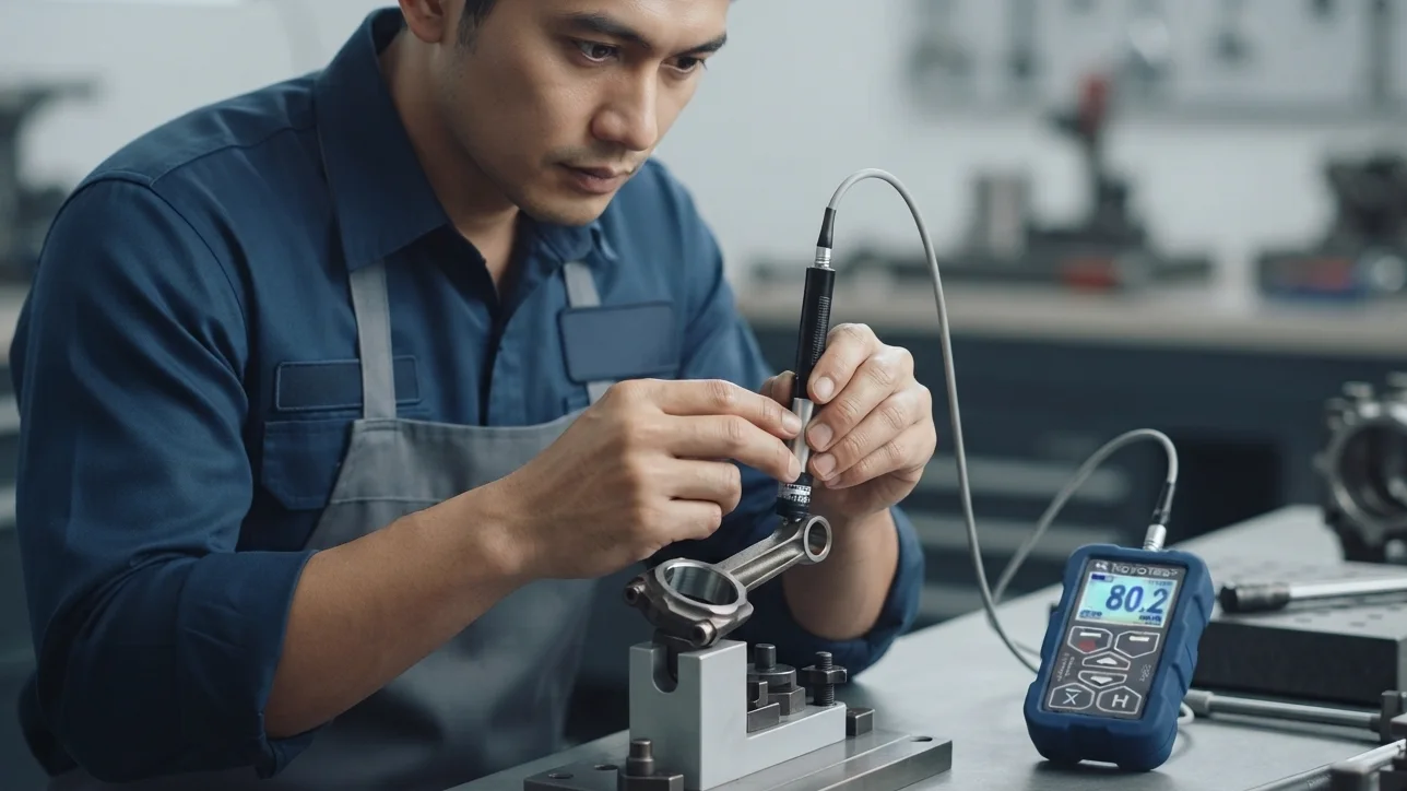 carfa Memastikan Kekerasan Small End Connecting Rod Panduan Leeb NOVOTEST T-D2 BT