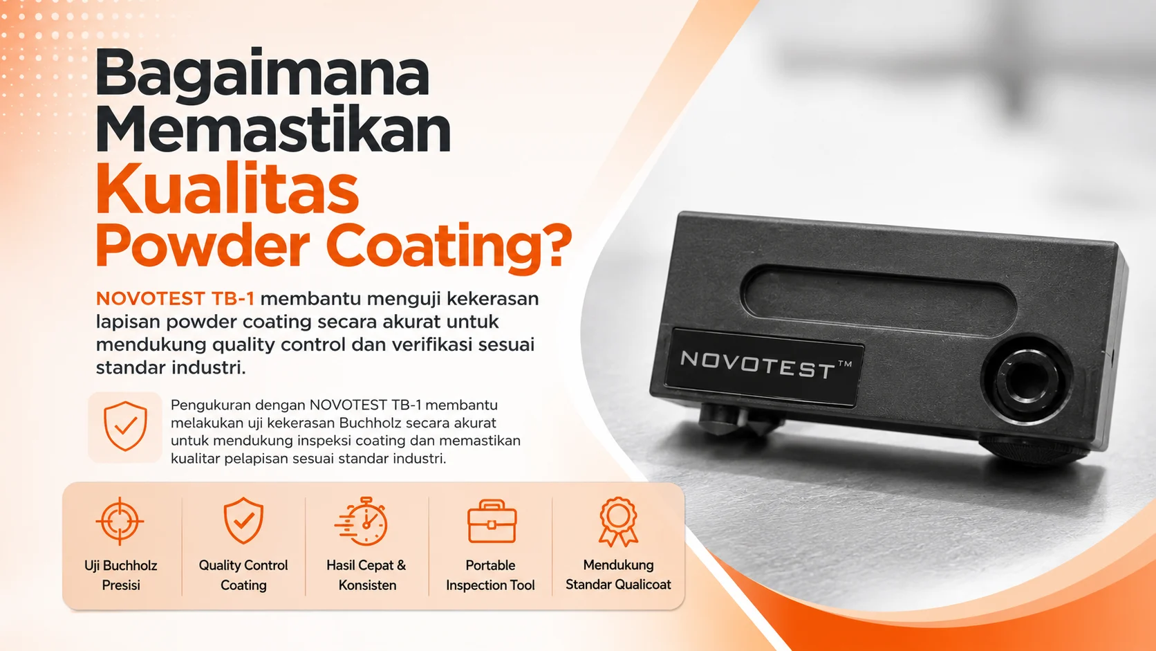 kontrol kualitas produksi powder cat menggunakan NOVOTEST TB-1