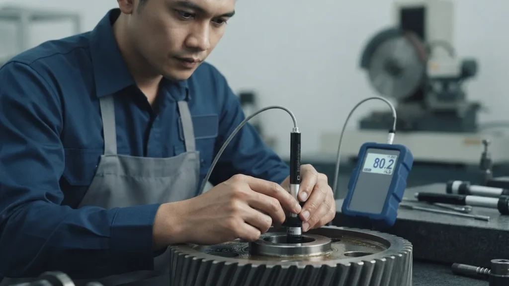 cara untuk Mencegah Grinding Burn pada Gear Solusi ukur kekerasan dengan NOVOTEST T‑D2 BT