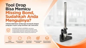 NOVOTEST STRIKE UNIVERSAL membantu mensimulasikan benturan secara terkendali untuk mengevaluasi ketahanan sambungan komposit dan mengidentifikasi potensi missing bond lebih dini.