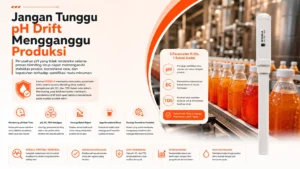 konrtol pH menggunakan Hanna Instrument HI1285-6 untuk mencegah pH Drift pada Blending Sirup
