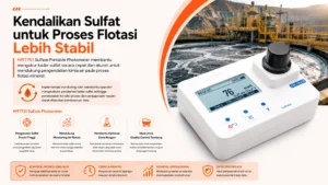 HI97751 Sulfate Portable Photometer membantu mengukur kadar sulfat secara cepat dan akurat untuk mendukung pengendalian kimia air pada proses flotasi mineral.