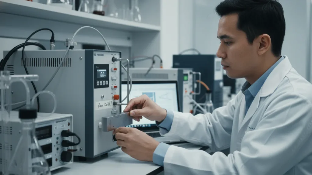 Blok Uji Kalibrasi NOVOTEST SO2 - blok kalibrasi dengan konektor untuk pengujian gas SO2