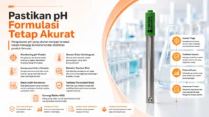 pH Meter HANNA HI12963 - Alat ukur pH digital dengan probe dan layar untuk pengujian akurat formulasi obat