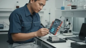 Alat Ukur Kekerasan NOVOTEST T-D3 - perangkat uji kekerasan portabel dengan kompensasi distorsi untuk akurasi QC