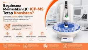 Autosampler HI921-200 membantu mengotomatisasi sekuens analisis logam berat untuk mendukung quality control sesuai EPA Method 200.8 dan Standard Methods 3125.