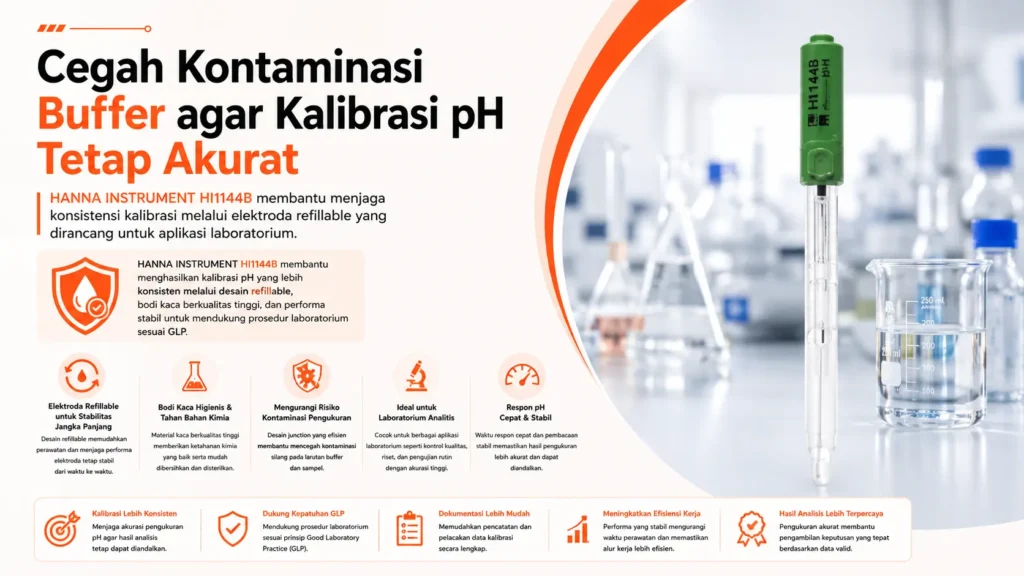 KONTROL PH PRESISI MENGGUNAKAN HANNA INSTRUMENT HI1144B UNTUK MENCEGAH KONTAMINASI BUFFER