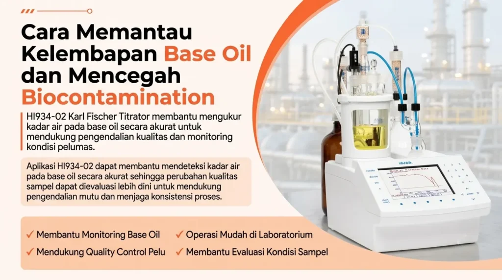 ukur Kelembaban Base Oil dengan HI934-02 untuk Mencegah Biocontamination