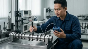 alat ukur leeb novotest untuk mengukur kekerasan pada komponen chamshaft cegah terjadinya temper back effect