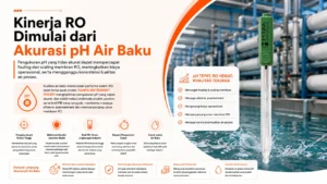 mengukur pH pada air baku menggunakan HANNA INSTRUMENT HI12303