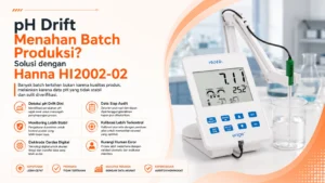 HI2002-02 edge pH ORP Meter digital - Alat ukur pH dan ORP dengan layar digital untuk deteksi dini drift di farmasi.
