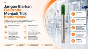 Alat Ukur pH HANNA INSTRUMENT HI12963 - Elektroda titanium untuk aplikasi steril farmasi