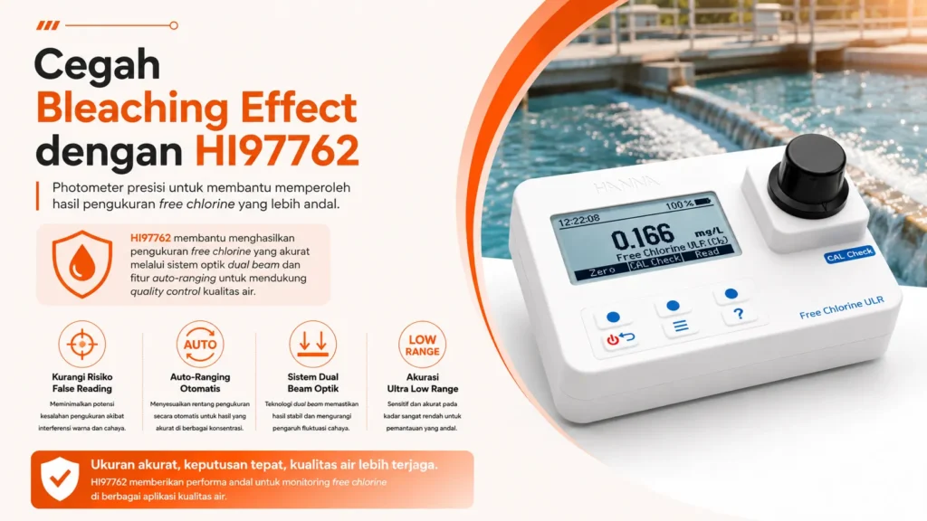 cegah bleaching effect dengan menggunakan photometer dengan sistem dual beam optik dan akurasi low range