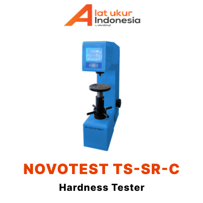 NOVOTEST TS-SR-C Alat Penguji Kekerasan Superfisial-Rockwell - tampilan depan alat dengan probe dan layar digital