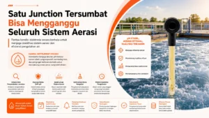 solusi untuk mencegah terjadinya penyumbatan junction pada area sistem aerasi melalui kontrol pH menggunakan Hanna HI12303