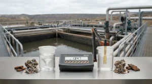 Alat Ukur Resistivitas HANNA INSTRUMENT HI2316 - Tampak depan meter dengan layar digital dan tombol kontrol.