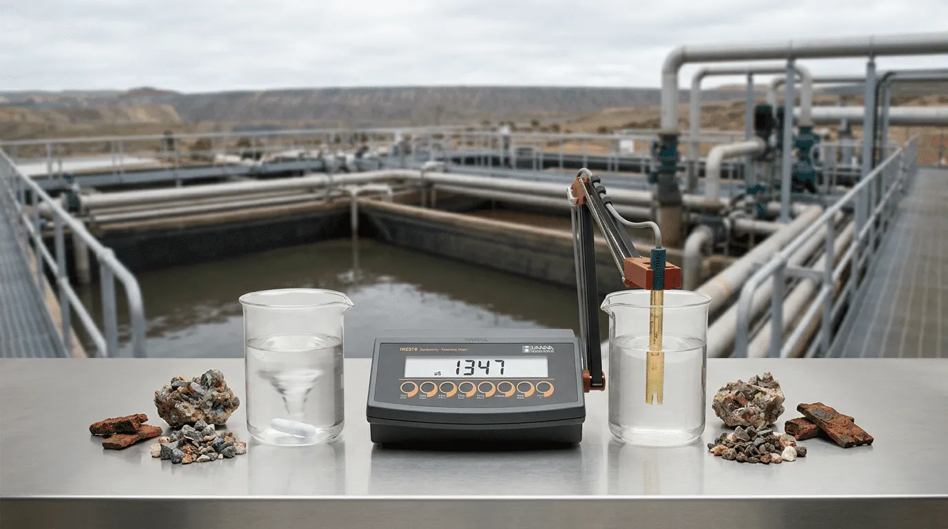 Alat Ukur Resistivitas HANNA INSTRUMENT HI2316 - Tampak depan meter dengan layar digital dan tombol kontrol.