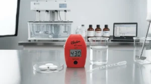 Alat Ukur Kalsium HANNA INSTRUMENT HI758 - alat portabel colorimeter biru dengan layar LCD dan tombol operasi