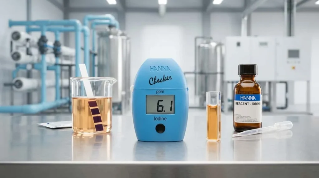 Alat Ukur Yodium HANNA INSTRUMENT HI718 - Colorimeter digital untuk mengukur kadar I2, melindungi produk dari kontaminasi patogen.