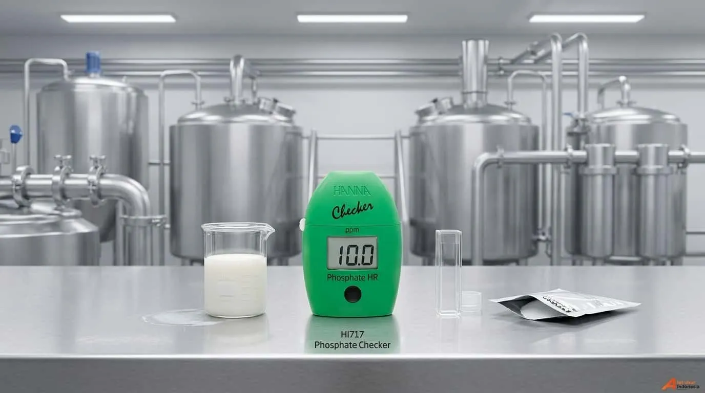 Alat Ukur Fosfat HANNA INSTRUMENT HI717 - Colorimeter portabel untuk uji fosfat dalam susu, desain kompak dan mudah digunakan.