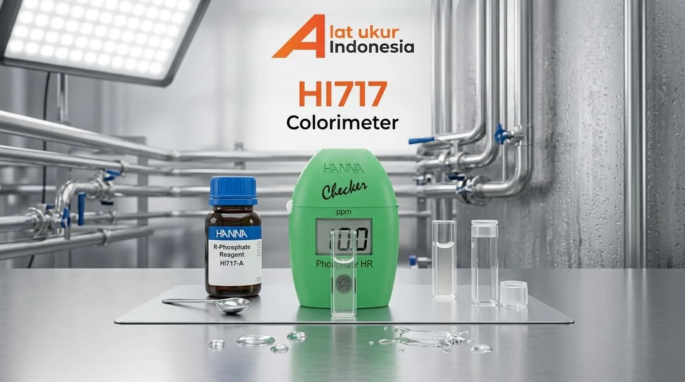 Alat Ukur Fosfat HANNA INSTRUMENT HI717 - Colorimeter presisi untuk deteksi residu deterjen pada air CIP dairy.