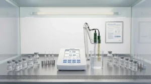 Alat Ukur pH & Konduktivitas HANNA INSTRUMENT HI5522-01 - meteran digital dengan layar dan probe untuk uji pH sediaan steril QC farmasi