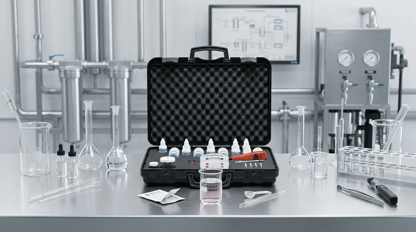 Alat Penguji Kualitas Air HANNA INSTRUMENT HI3817 - kit uji portabel dengan reagen untuk mengukur pH, alkalinitas, klorida