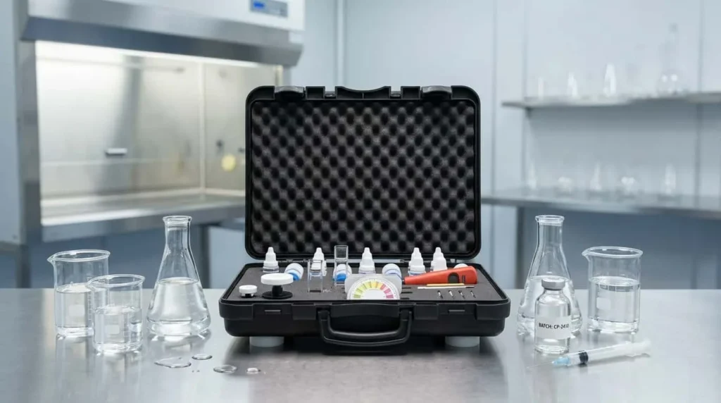 Alat Penguji Kualitas Air HANNA INSTRUMENT HI3817 - Kit portabel dengan reagen dan tabung uji