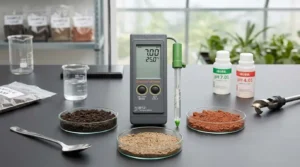 HANNA INSTRUMENT HI99121 pH Meter Tanah Portabel - alat ukur pH tanah dengan probe dan layar digital