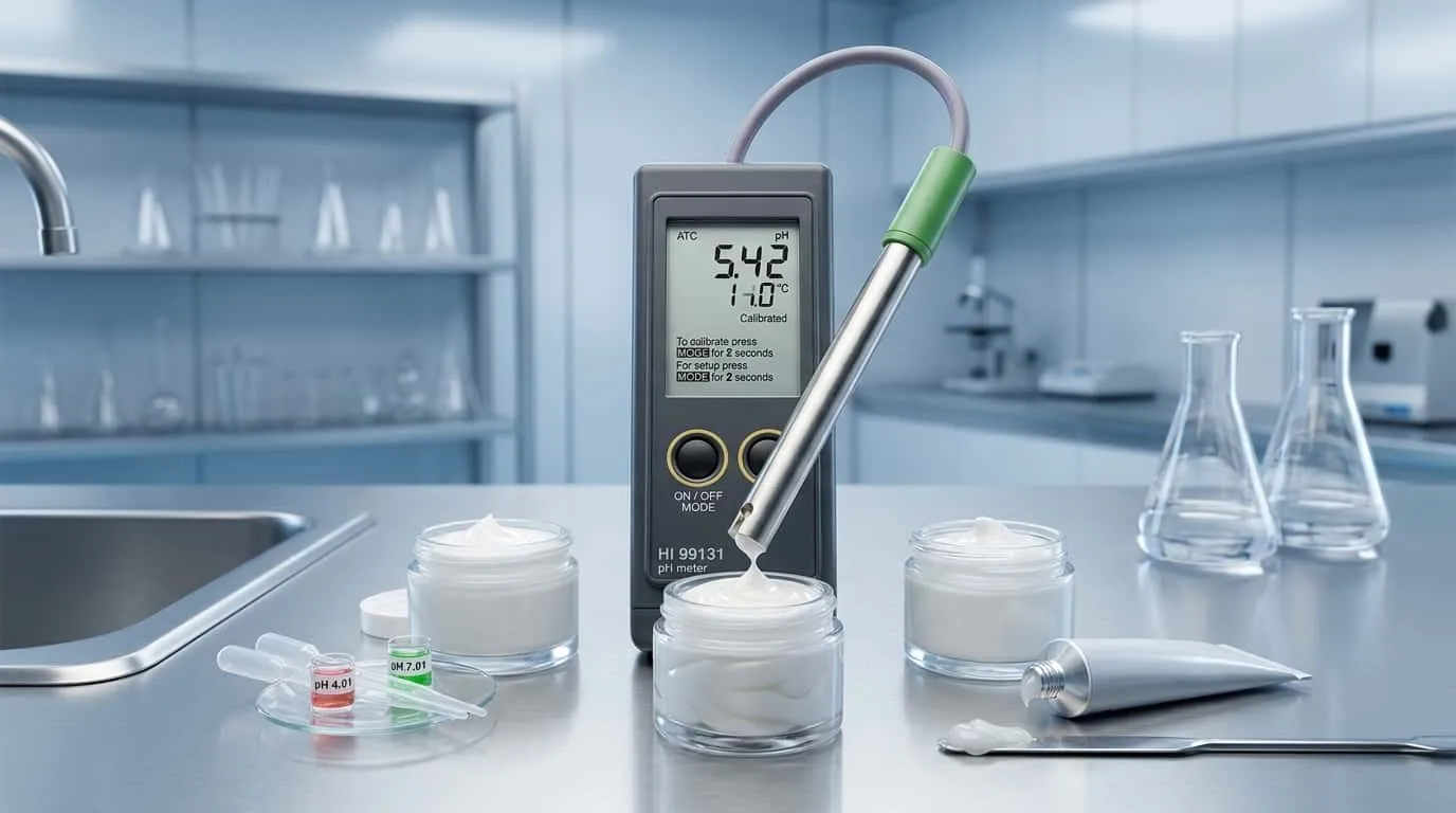 pH Meter Portabel HANNA HI99131 - perangkat genggam dengan elektroda pH, layar LCD, dan fitur kalibrasi CAL Check