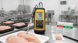 Meat pH Portable Meter HANNA INSTRUMENT HI99163 - pH meter genggam dengan probe untuk mengukur pH daging ayam