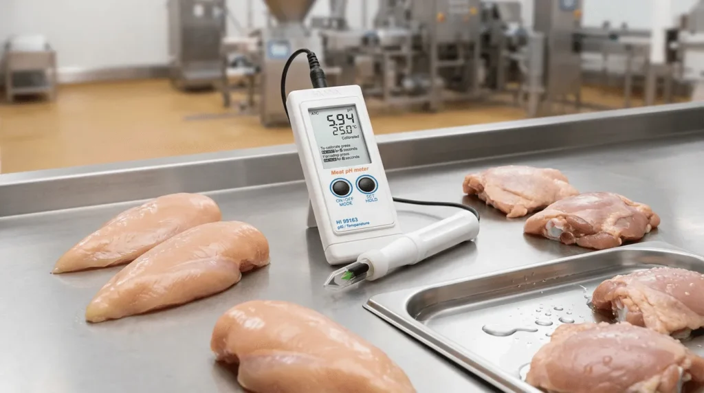 Meat pH Portable Meter HANNA INSTRUMENT HI99163 - alat ukur pH daging portabel untuk cegah drip loss