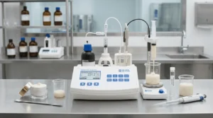 Alat Ukur Titrasi HANNA INSTRUMENT HI84533 - perangkat acidity meter untuk kontrol kualitas krim dan lotion