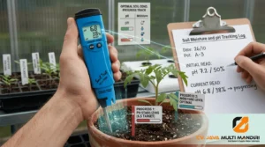 Soil Test Direct Soil EC Tester HI98331 - alat uji EC tanah dengan layar digital, probe, dan prosedur kalibrasi ISO