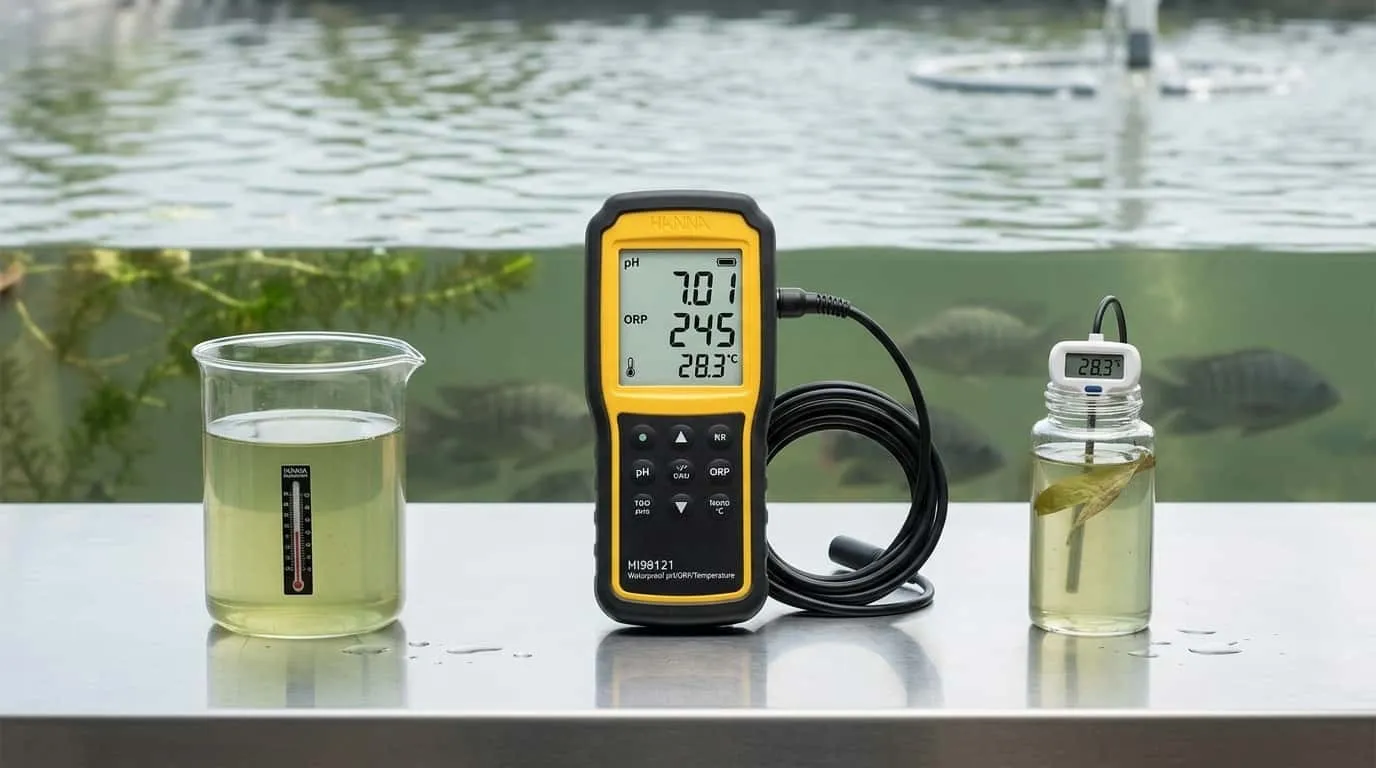 pH-ORP-Temperature Combo Tester HI98121 - alat pengukur pH, ORP, dan suhu air dengan probe untuk kalibrasi kolam tilapia