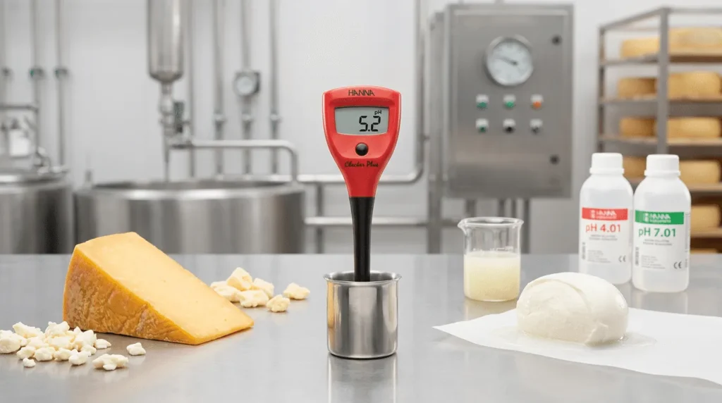 Checker Plus pH Tester HANNA INSTRUMENT HI98100 - pH meter digital portabel untuk uji keju