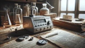 Digital viscometer on a lab bench with BPOM calibration certificates, illustrating meticulous quality control for baby food importers.