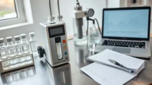 Turbidity meter mengukur kekeruhan sampel air jernih untuk deteksi dini masalah filtrasi AMDK.