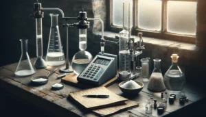 Three professional salt measurement tools—digital salt meter, titration setup, and analog refractometer—on a lab bench for accurate salt content analysis.