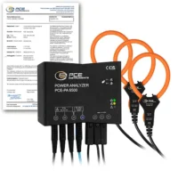 3-Phase Power Meter / 3-Phase Power Analyzer PCE-PA 6500 F50-ICA incl. ISO-Calibration Certificate